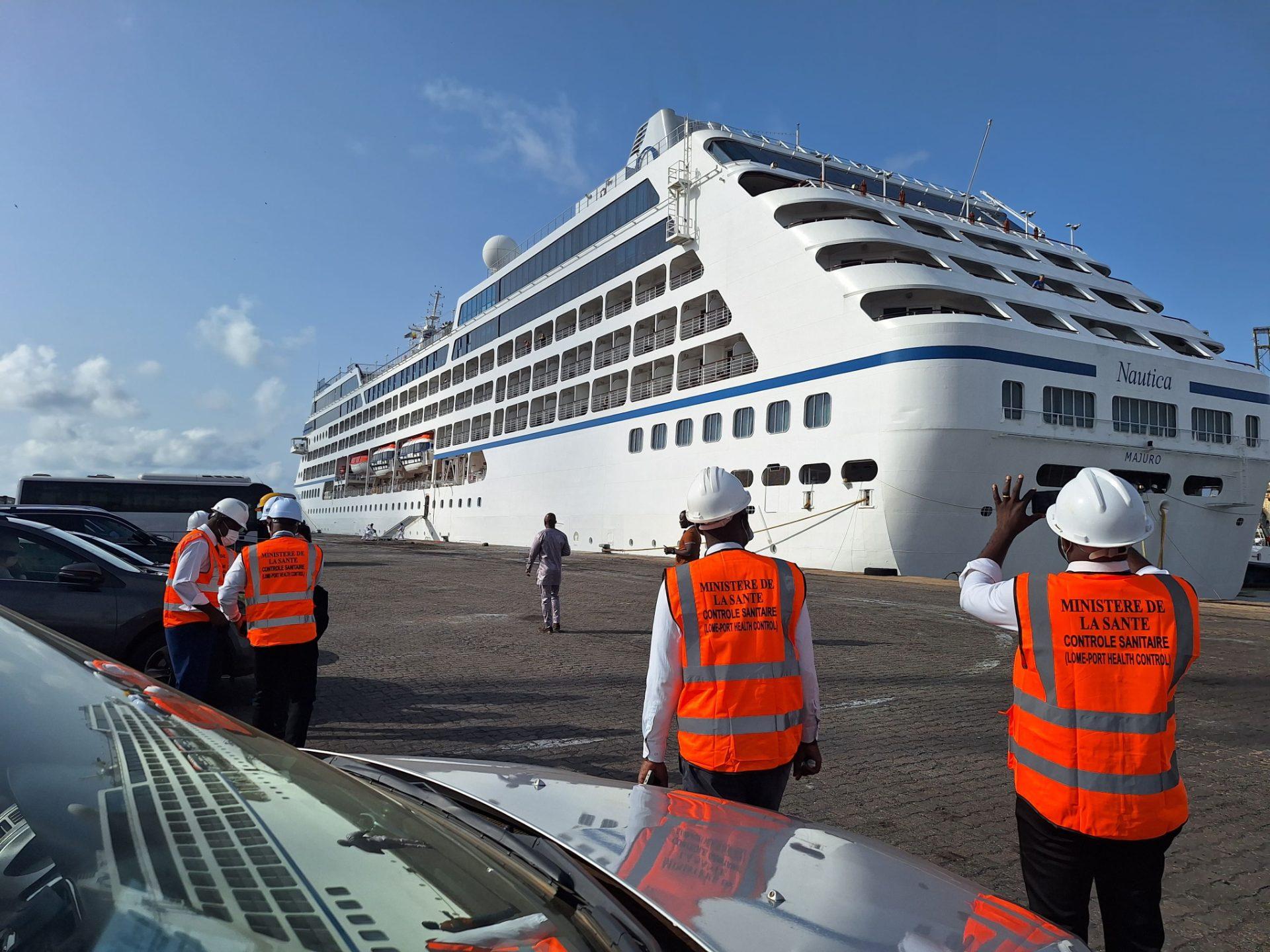 Cruise ship in West Africa for curated sightseeing experiences